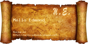 Mello Edmond névjegykártya
